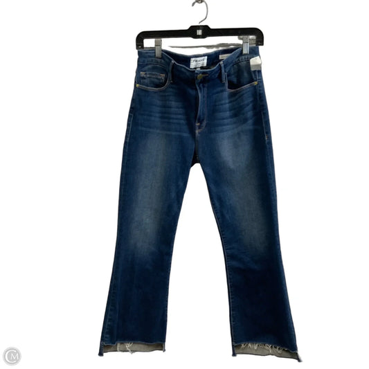 Jeans Boot Cut By Frame In Blue Denim, Size: 10