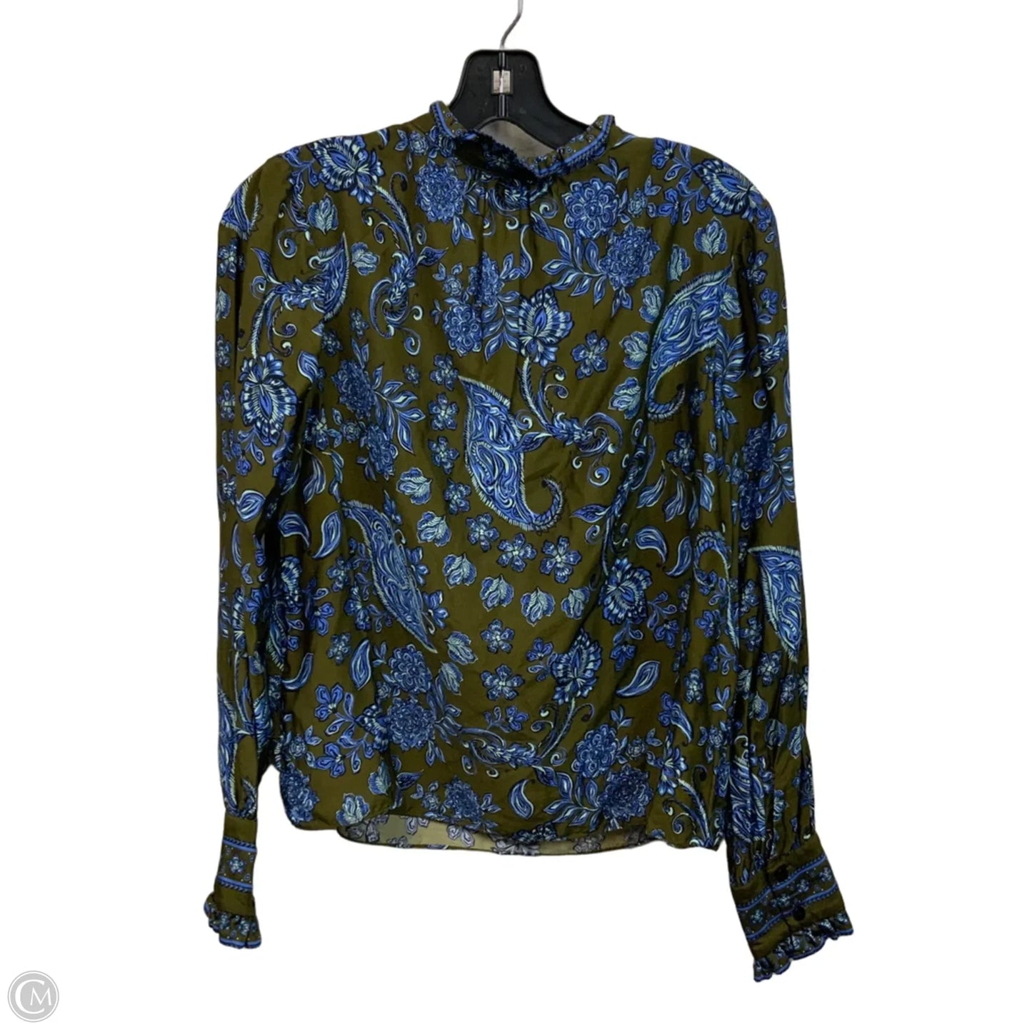Blouse Long Sleeve By Cartolina In Green, Size: L