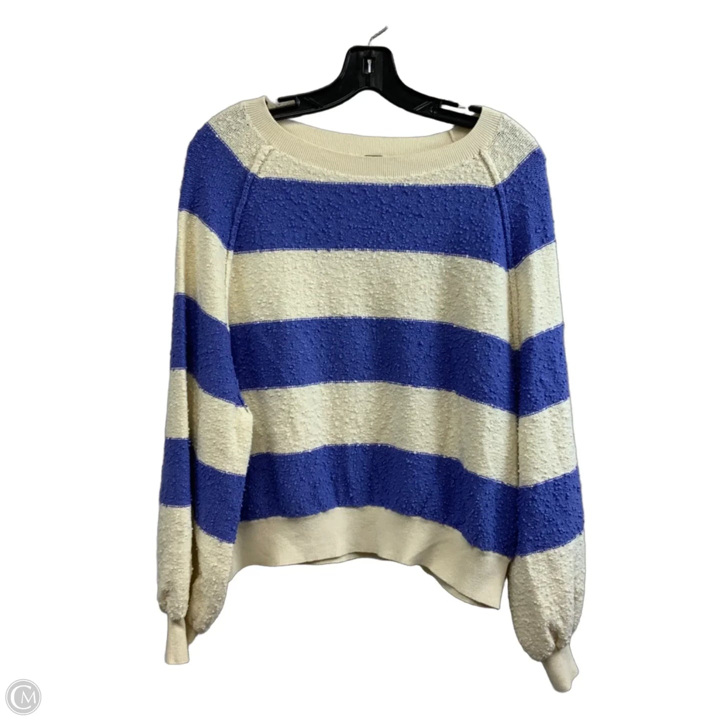 Sweater By Free People In Blue & Cream, Size: Xs
