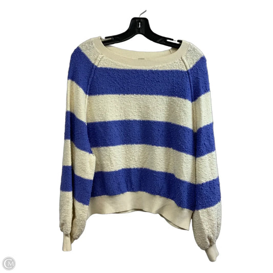 Sweater By Free People In Blue & Cream, Size: Xs