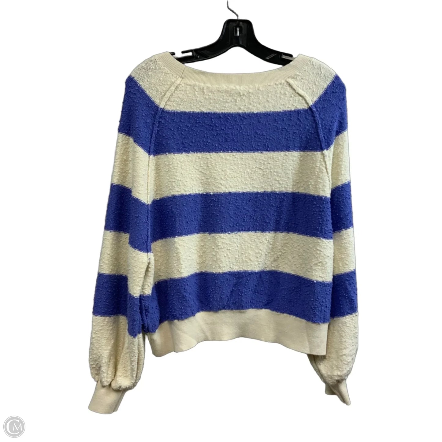 Sweater By Free People In Blue & Cream, Size: Xs