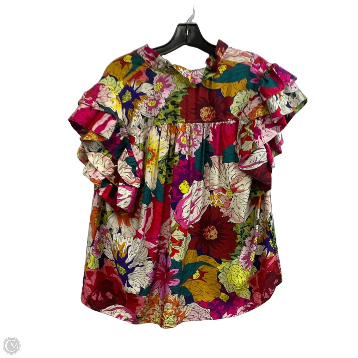 Blouse Short Sleeve By Thml In Red, Size: L