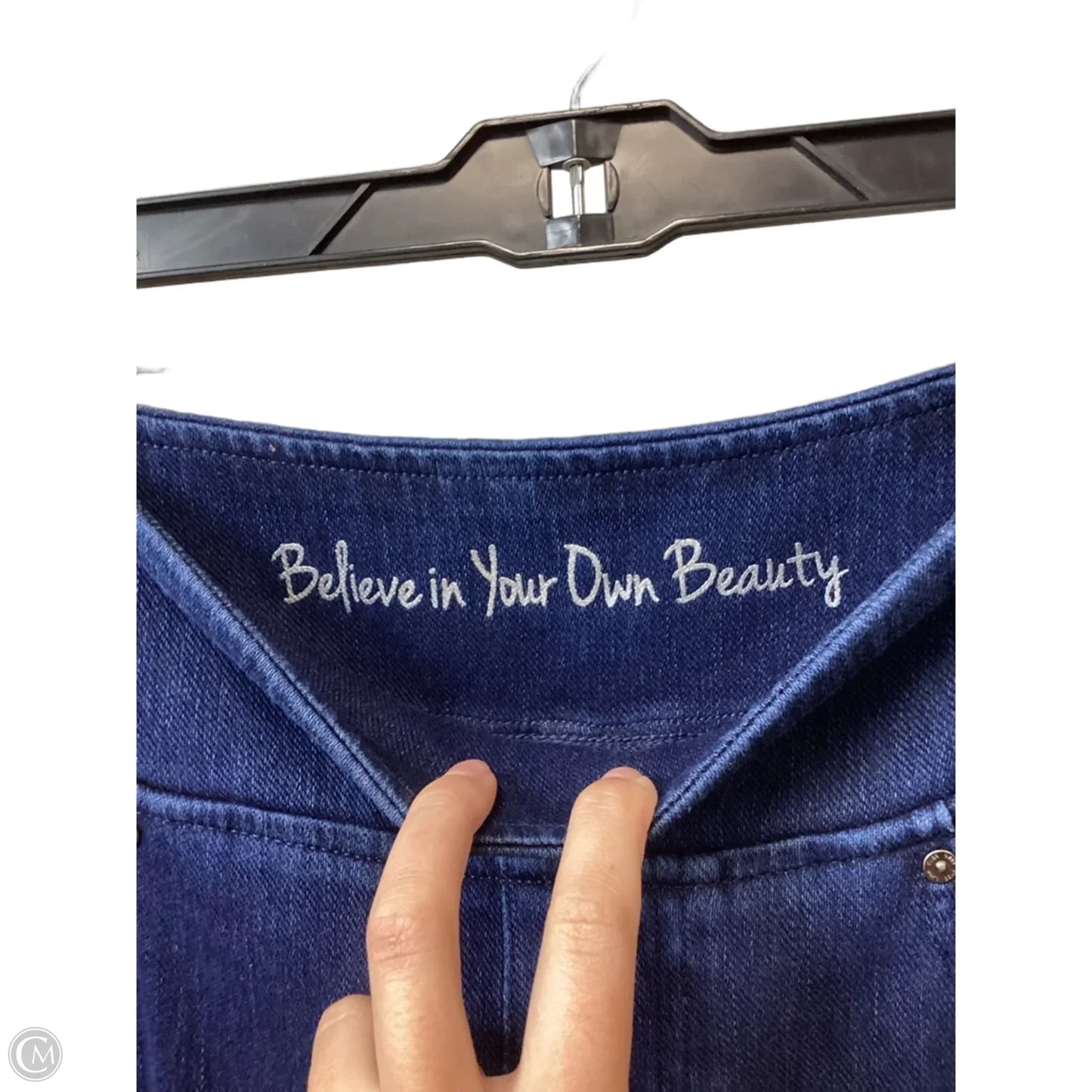 Jeans Straight By Belle By Kim Gravel In Blue Denim, Size: 12