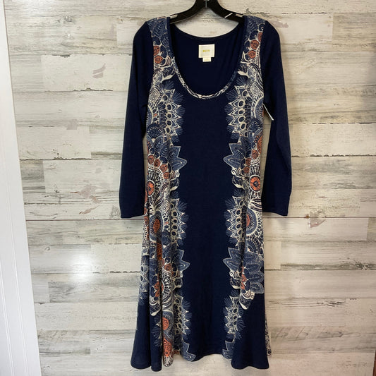 Dress Casual Midi By Maeve In Blue, Size: M