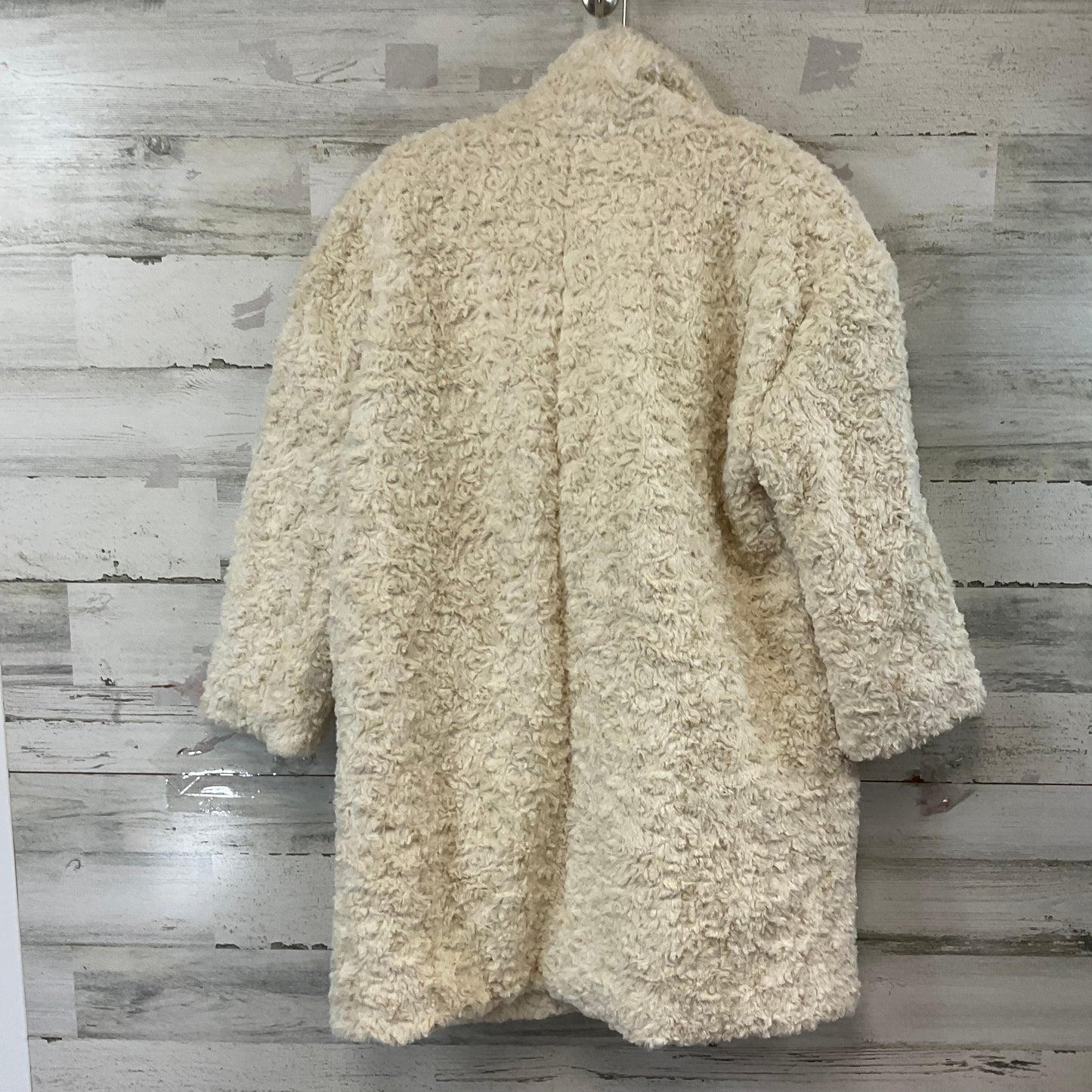 Jacket Faux Fur & Sherpa By Silence And Noise In Cream, Size: M