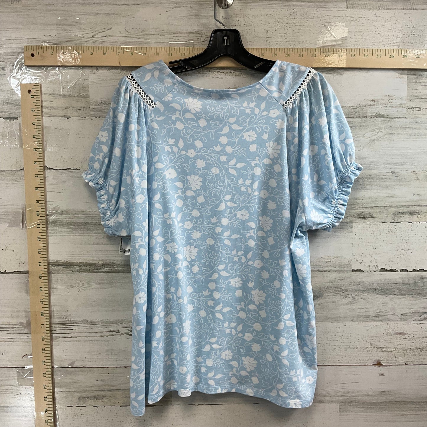 Blue Top Short Sleeve Ann Taylor, Size Xl