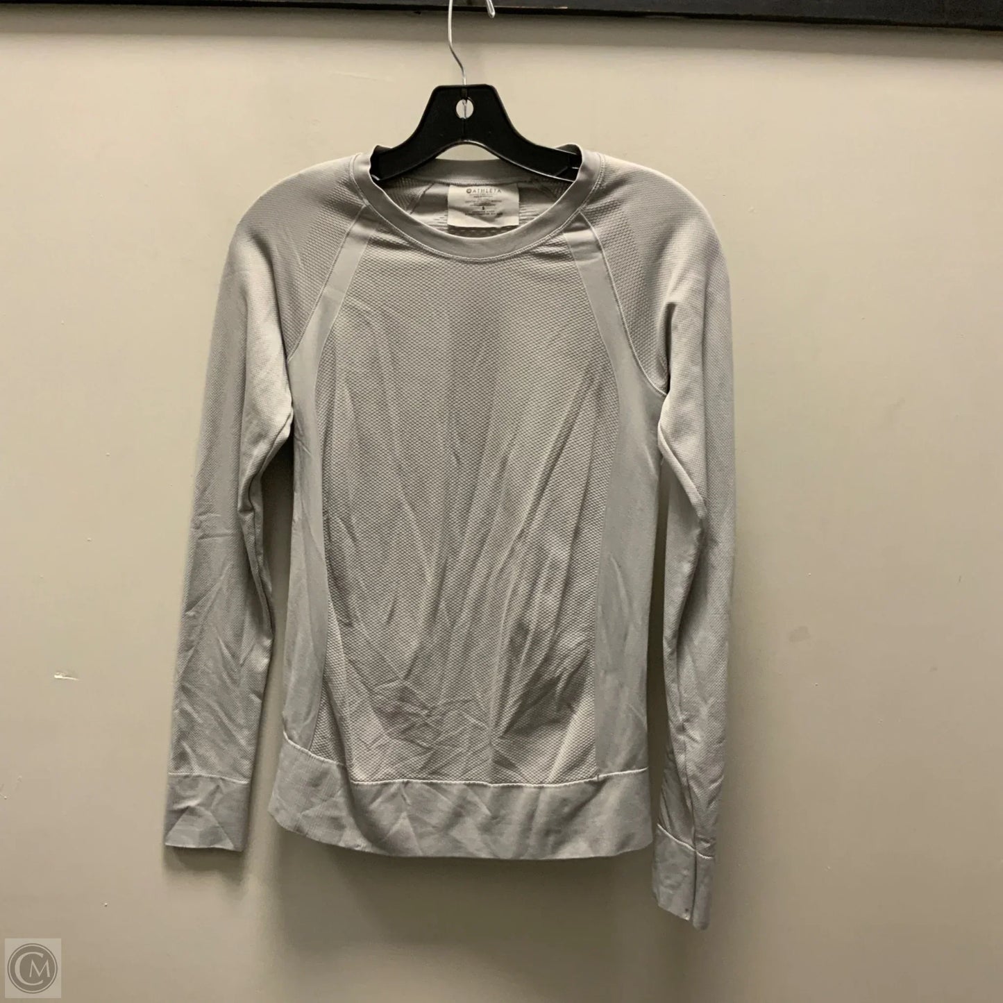 Athletic Top Long Sleeve Crewneck By Athleta In Grey, Size: S