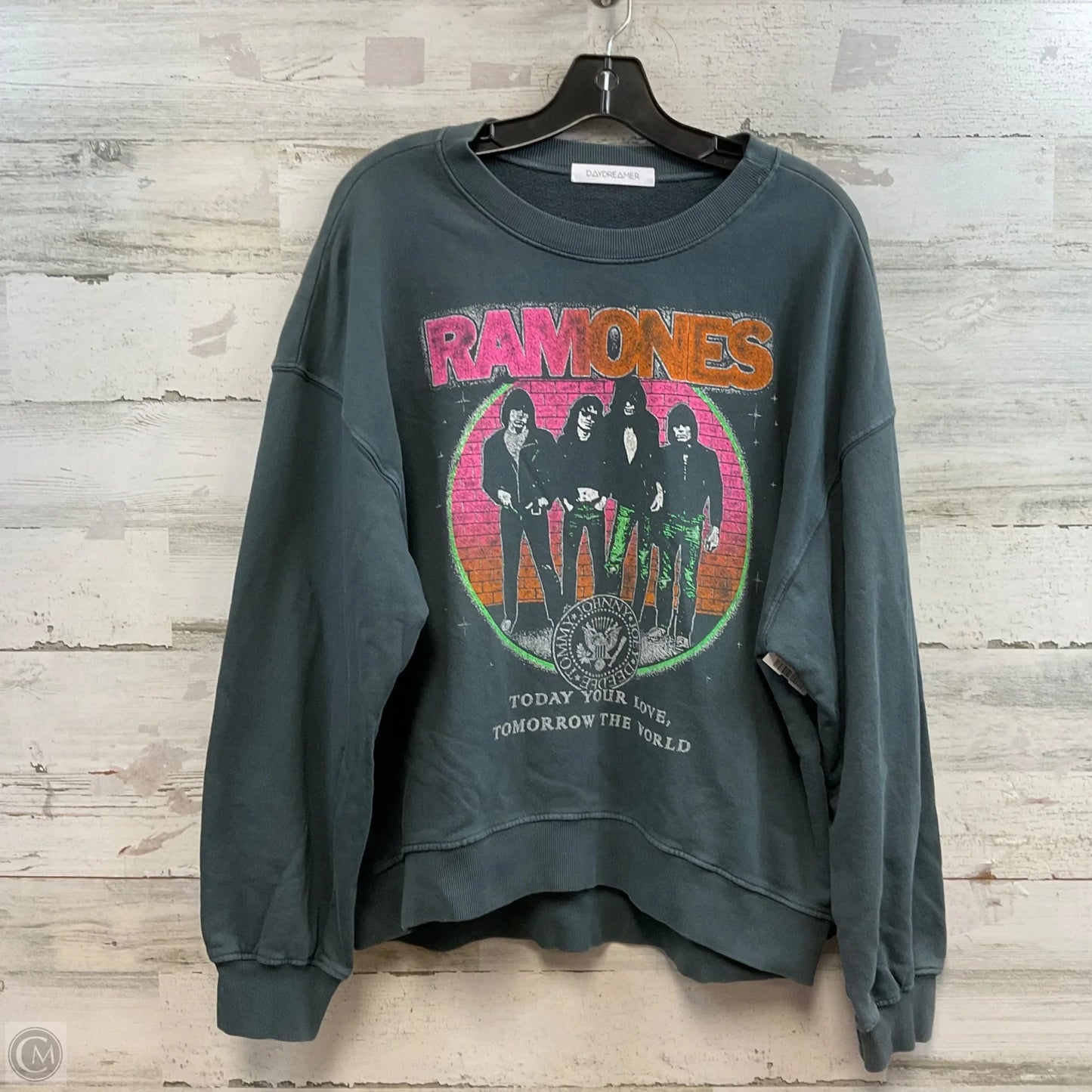 Sweatshirt Crewneck By Daydreamer In Grey, Size: M