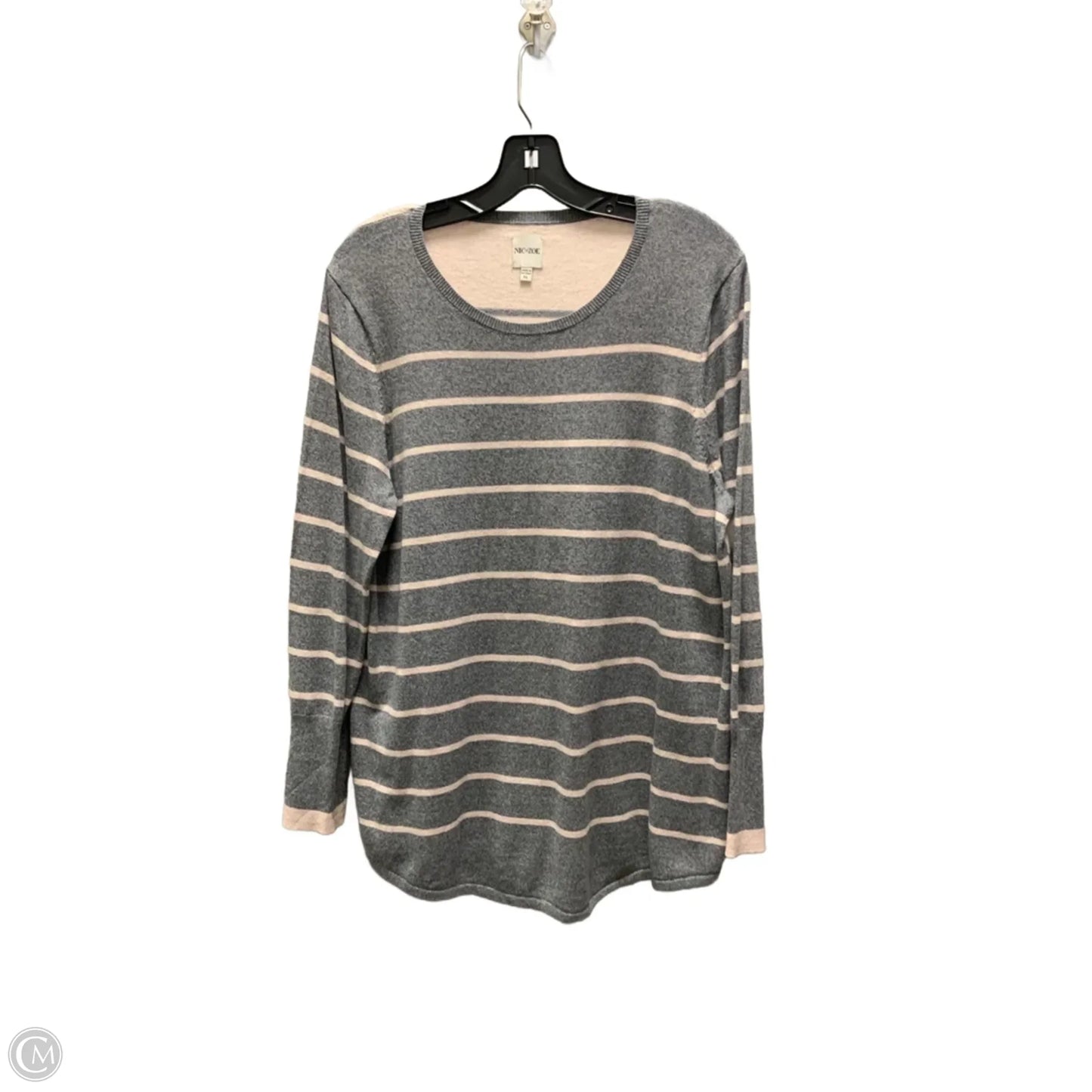 Top Long Sleeve By Nic + Zoe In Grey, Size: Xl