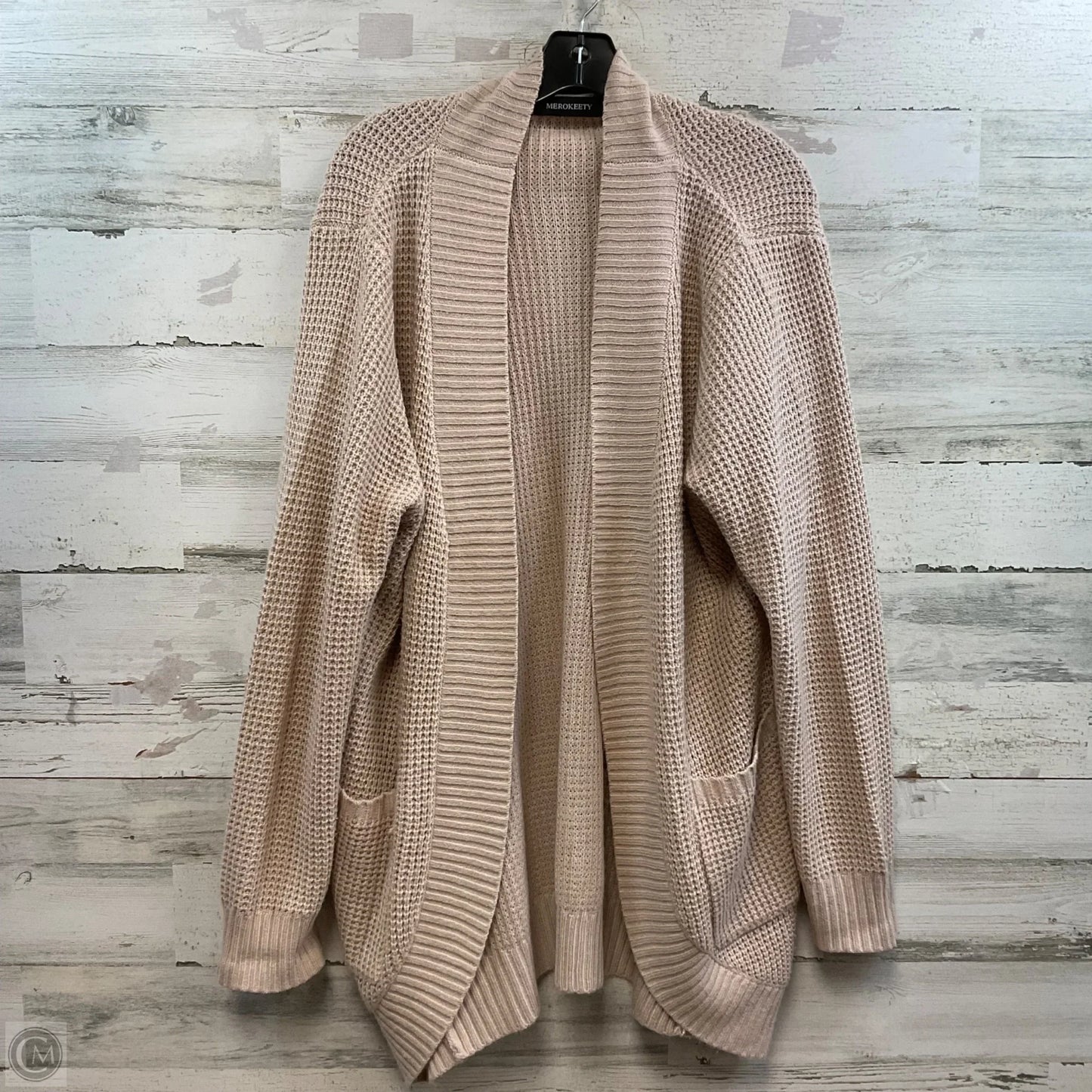 Sweater Cardigan By Merokeety In Tan, Size: 2x