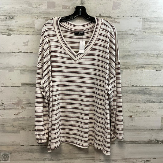 Top Long Sleeve By Lane Bryant In White, Size: 3x