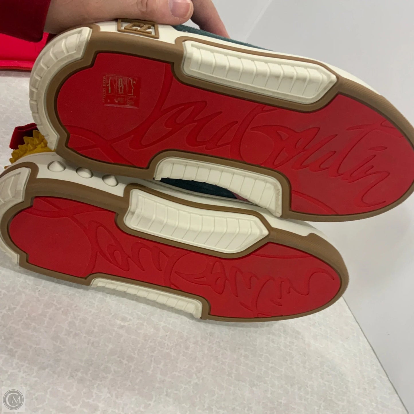 Shoes Luxury Designer By Christian Louboutin In Multi-colored, Size: 9