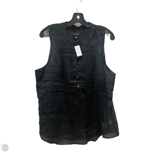 Blouse Sleeveless By Banana Republic In Black, Size: L