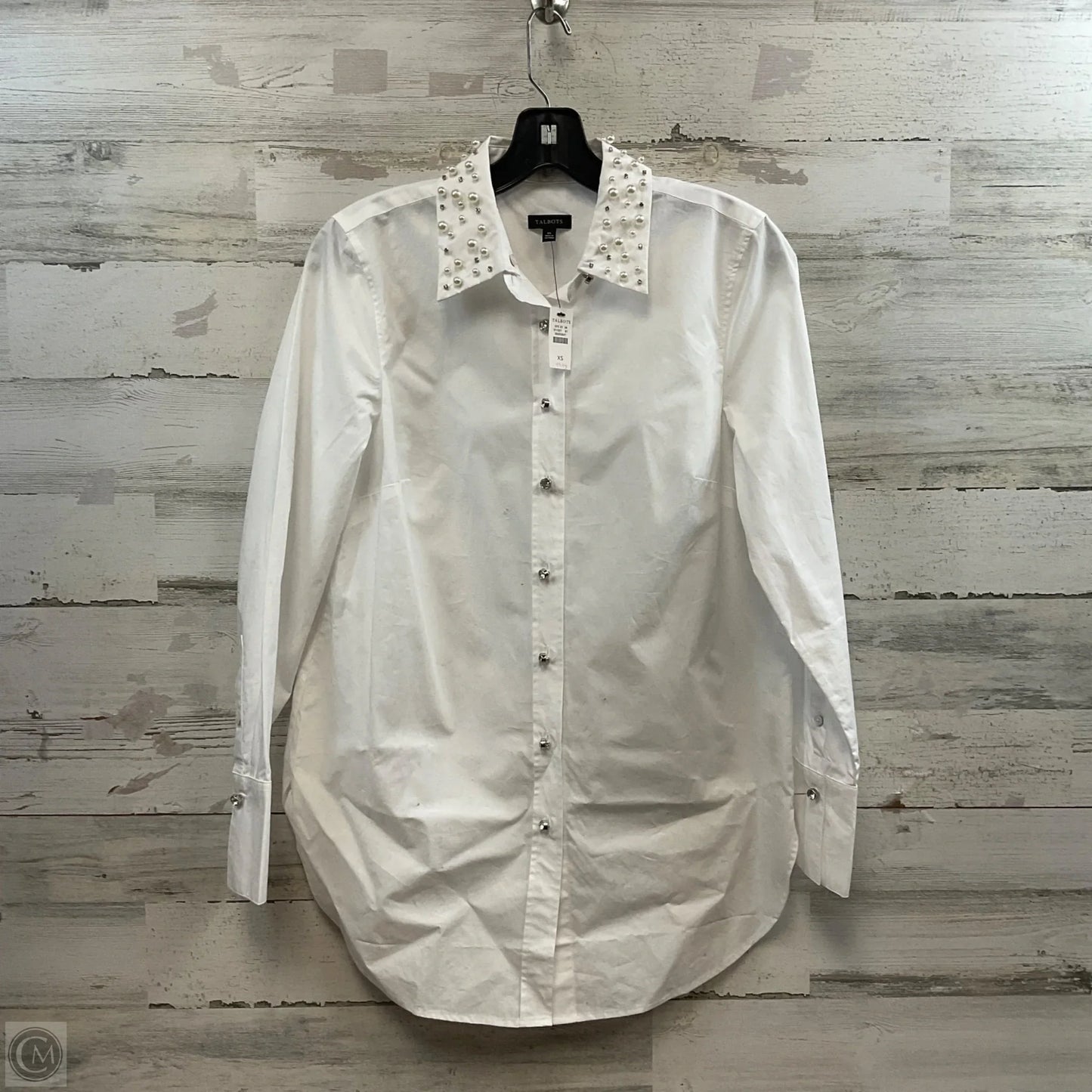 Blouse Long Sleeve By Talbots In White, Size: Xs