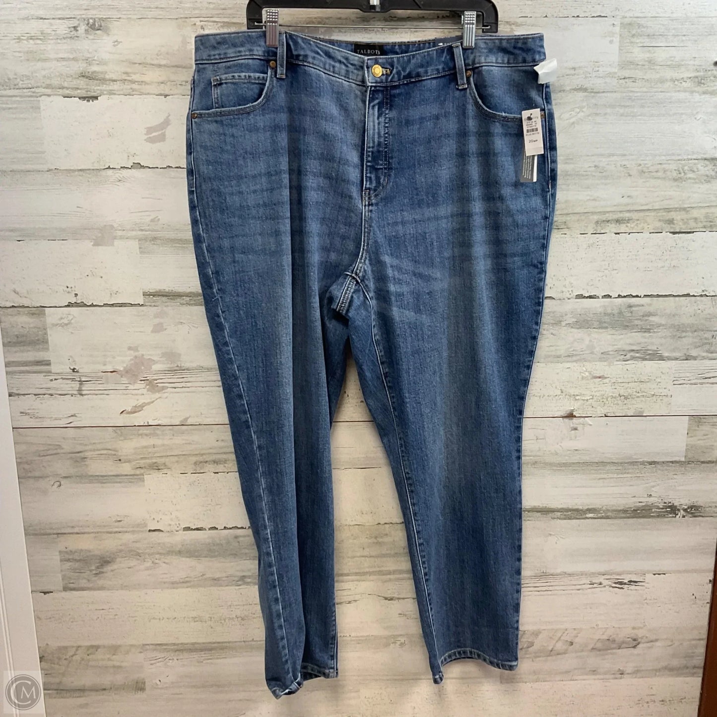 Jeans Straight By Talbots In Blue Denim, Size: 20
