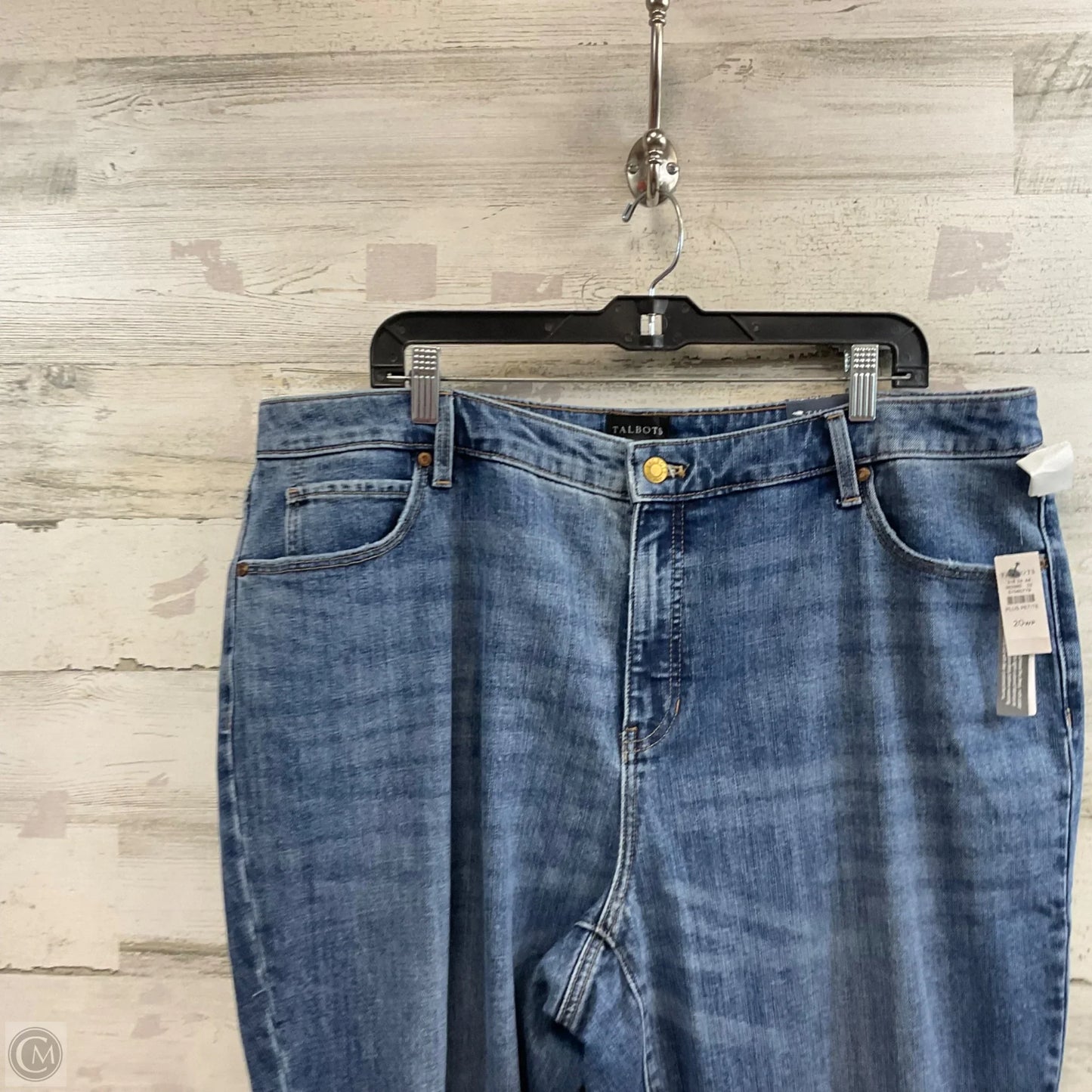 Jeans Straight By Talbots In Blue Denim, Size: 20