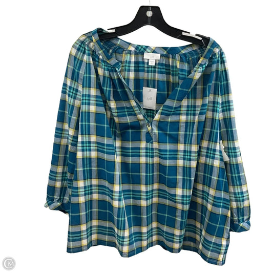 Top Long Sleeve By J. Jill In Blue, Size: Xlp