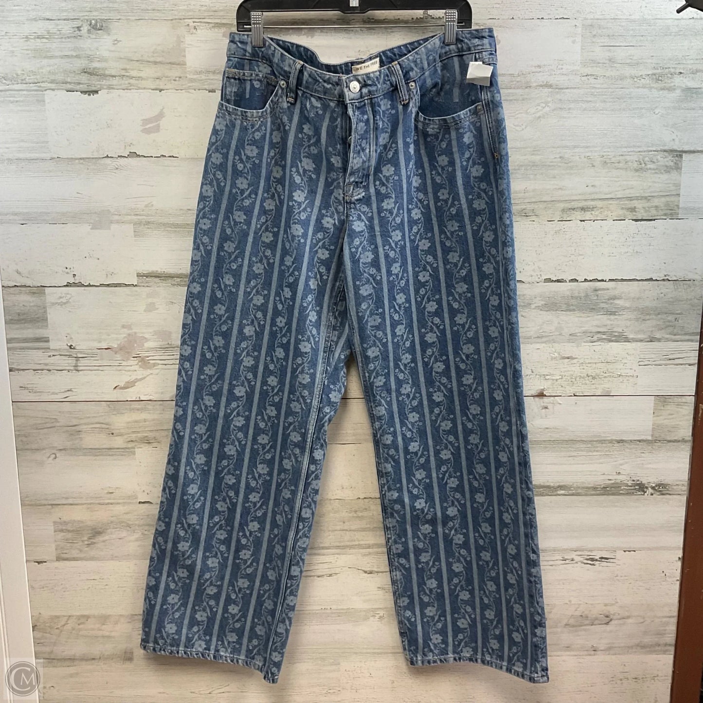 Jeans Wide Leg By We The Free In Blue Denim, Size: 14
