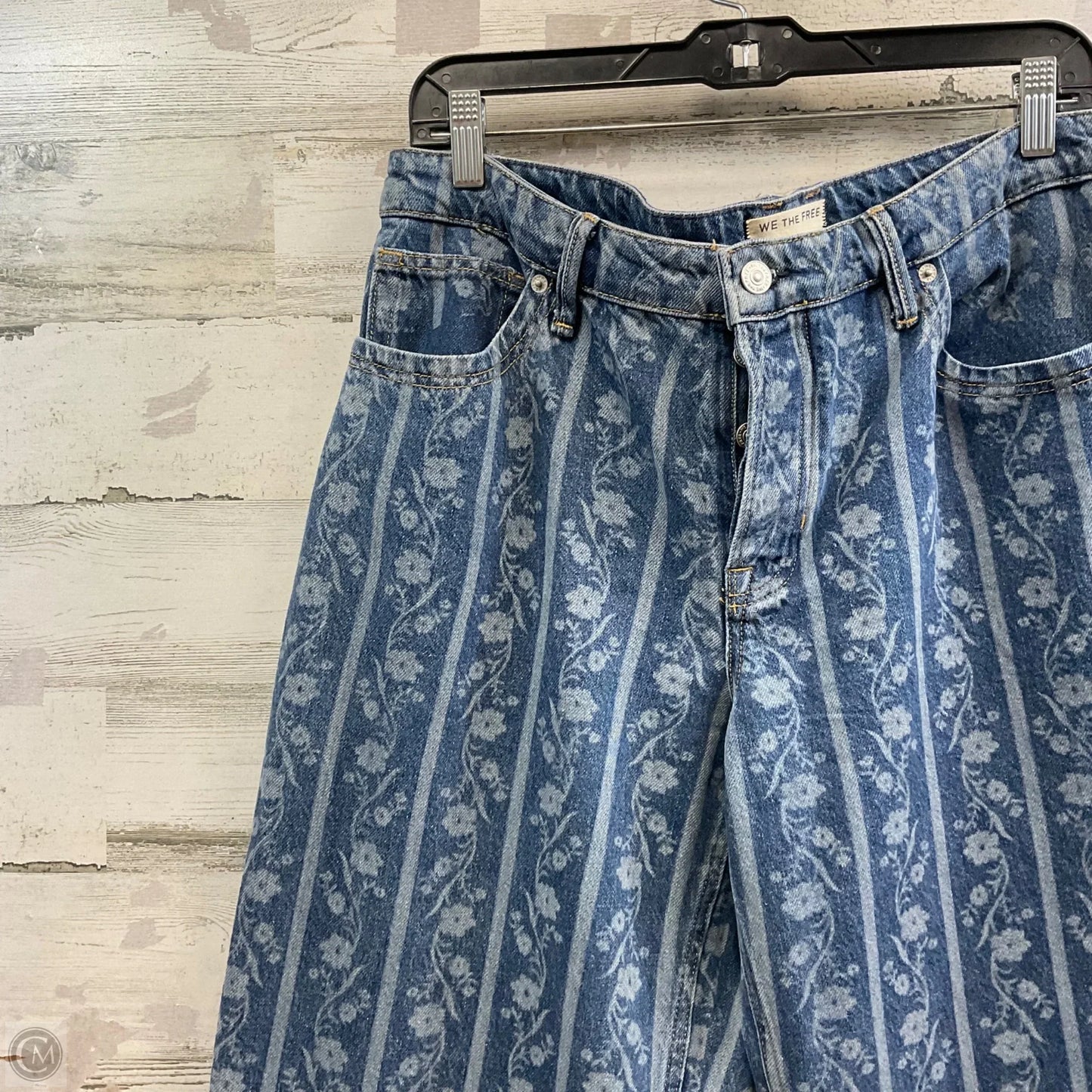 Jeans Wide Leg By We The Free In Blue Denim, Size: 14