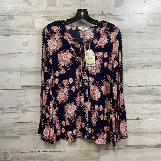 Top Long Sleeve By Entro In Blue, Size: L