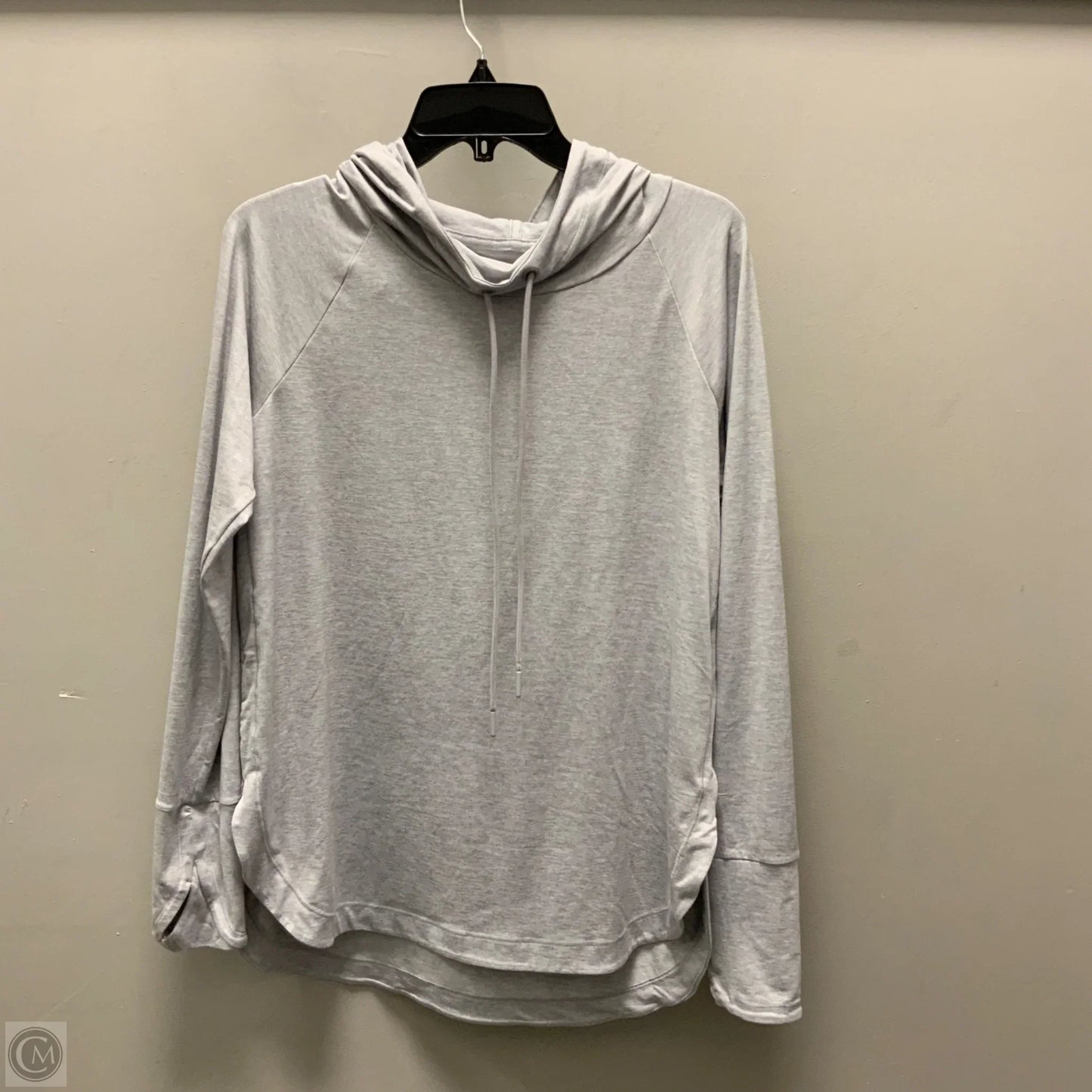 Athletic Top Long Sleeve Hoodie By Athleta In Grey, Size: M