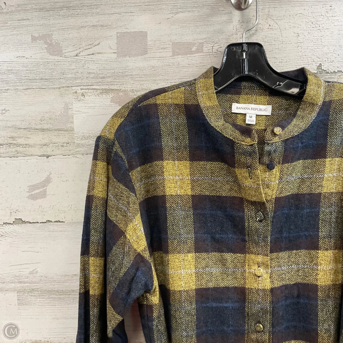 Dress Casual Short By Banana Republic In Blue & Yellow, Size: M