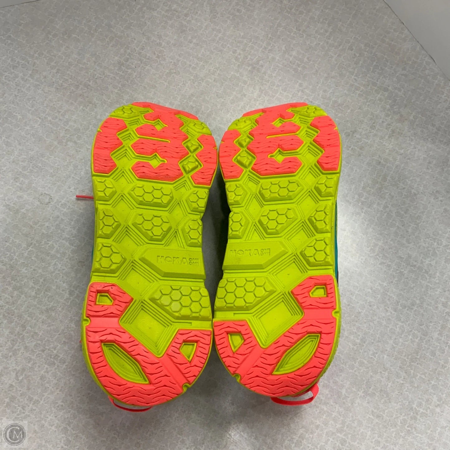 Shoes Athletic By Hoka In Blue & Green, Size: 9