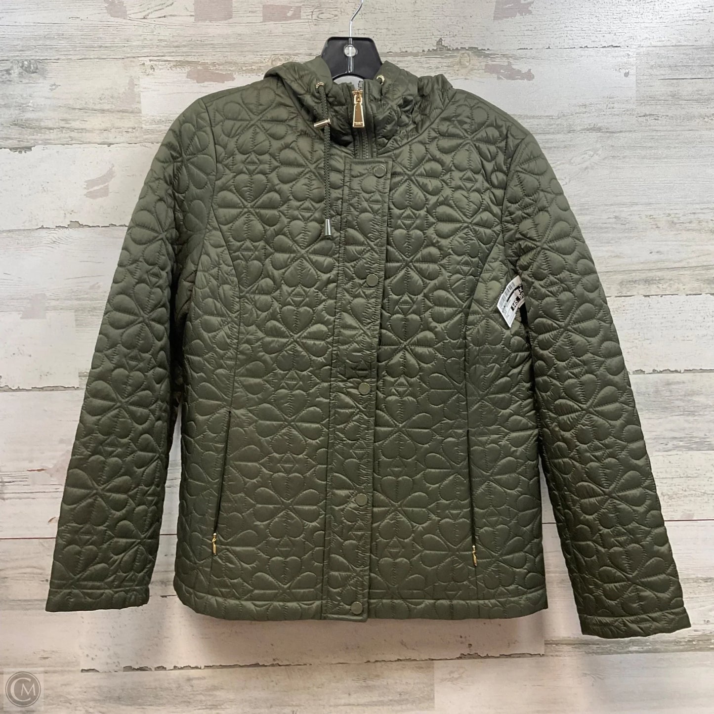 Jacket Designer By Kate Spade In Green, Size: S