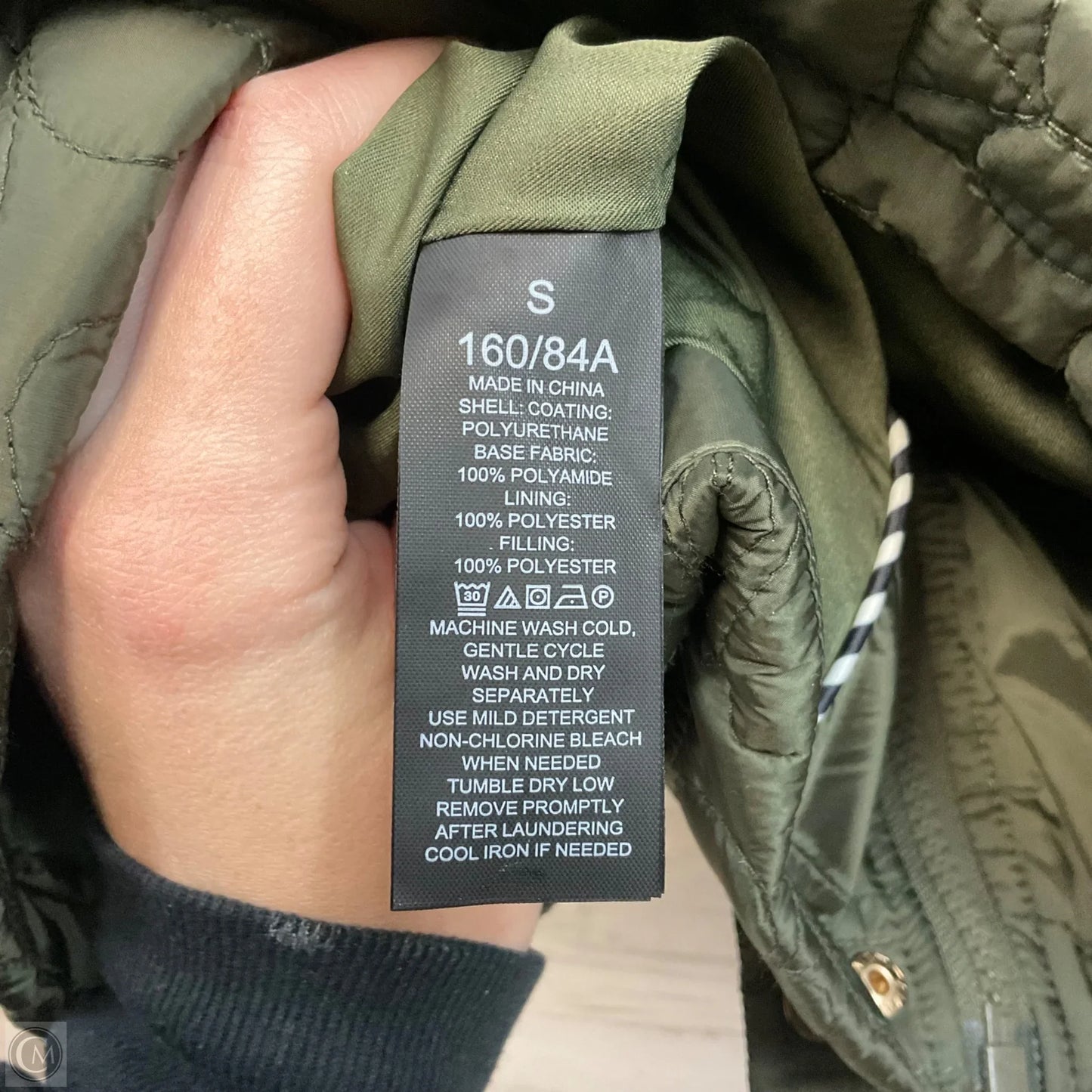 Jacket Designer By Kate Spade In Green, Size: S