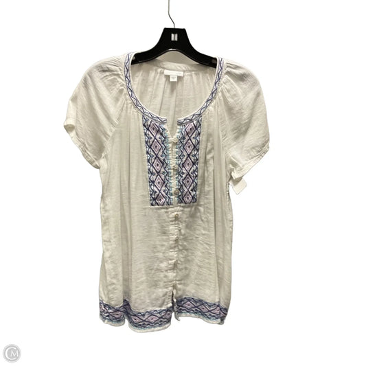 Top Short Sleeve By J. Jill In White, Size: Xs