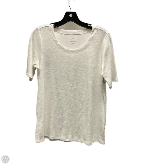 Top Short Sleeve Basic By J. Jill In White, Size: Xs