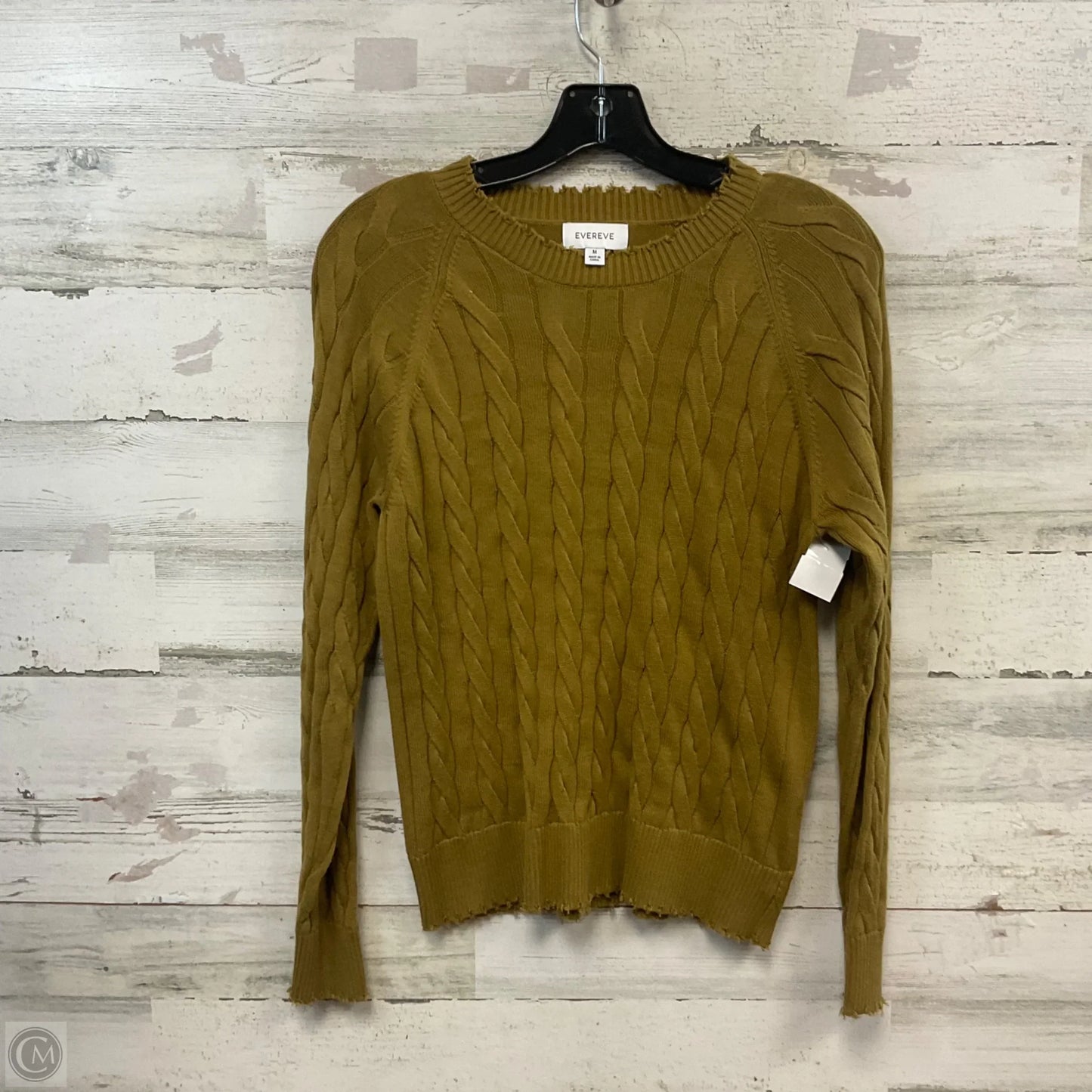 Top Long Sleeve By Evereve In Green, Size: M