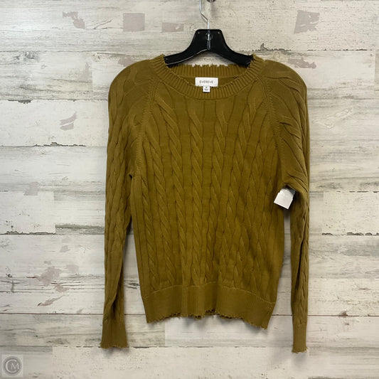 Top Long Sleeve By Evereve In Green, Size: M