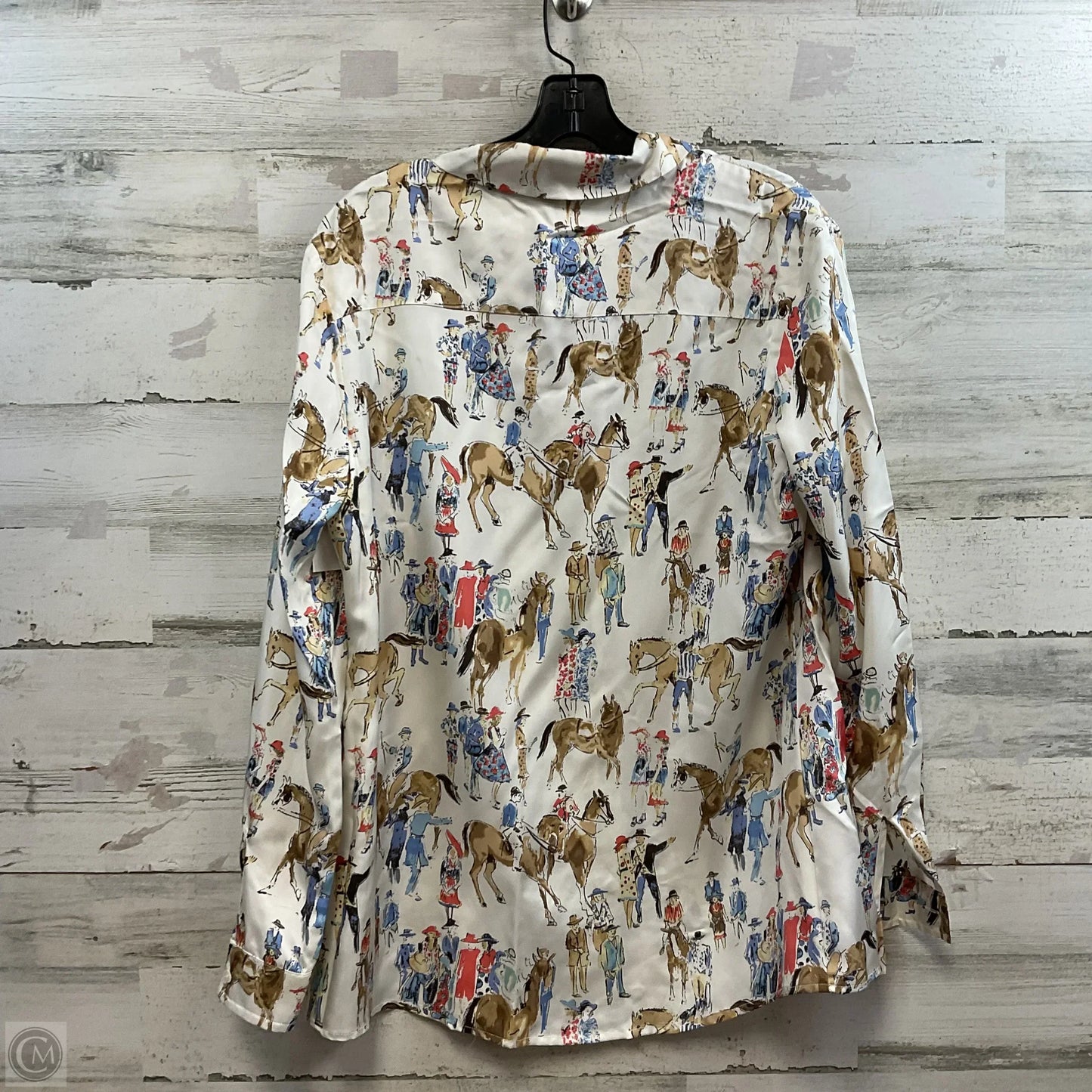 Blouse Long Sleeve By J Mclaughlin In Cream, Size: L