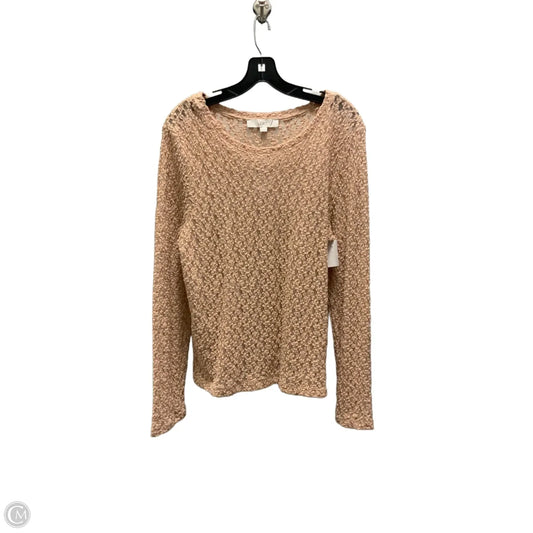 Top Long Sleeve By Loft In Brown, Size: Xl