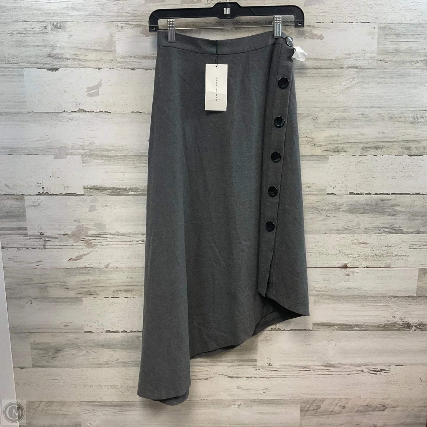 Skirt Midi By Zara Women In Grey, Size: Xs