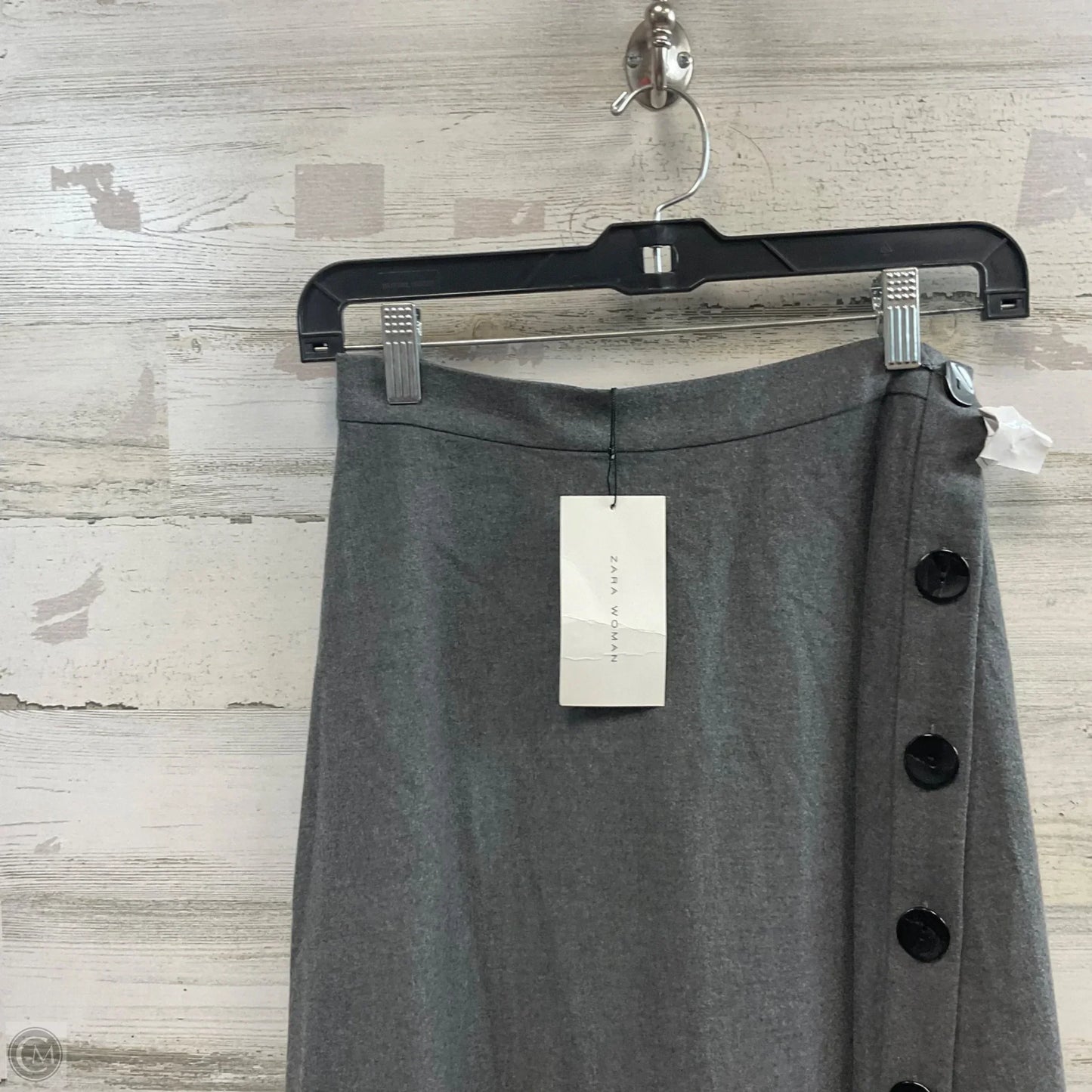 Skirt Midi By Zara Women In Grey, Size: Xs