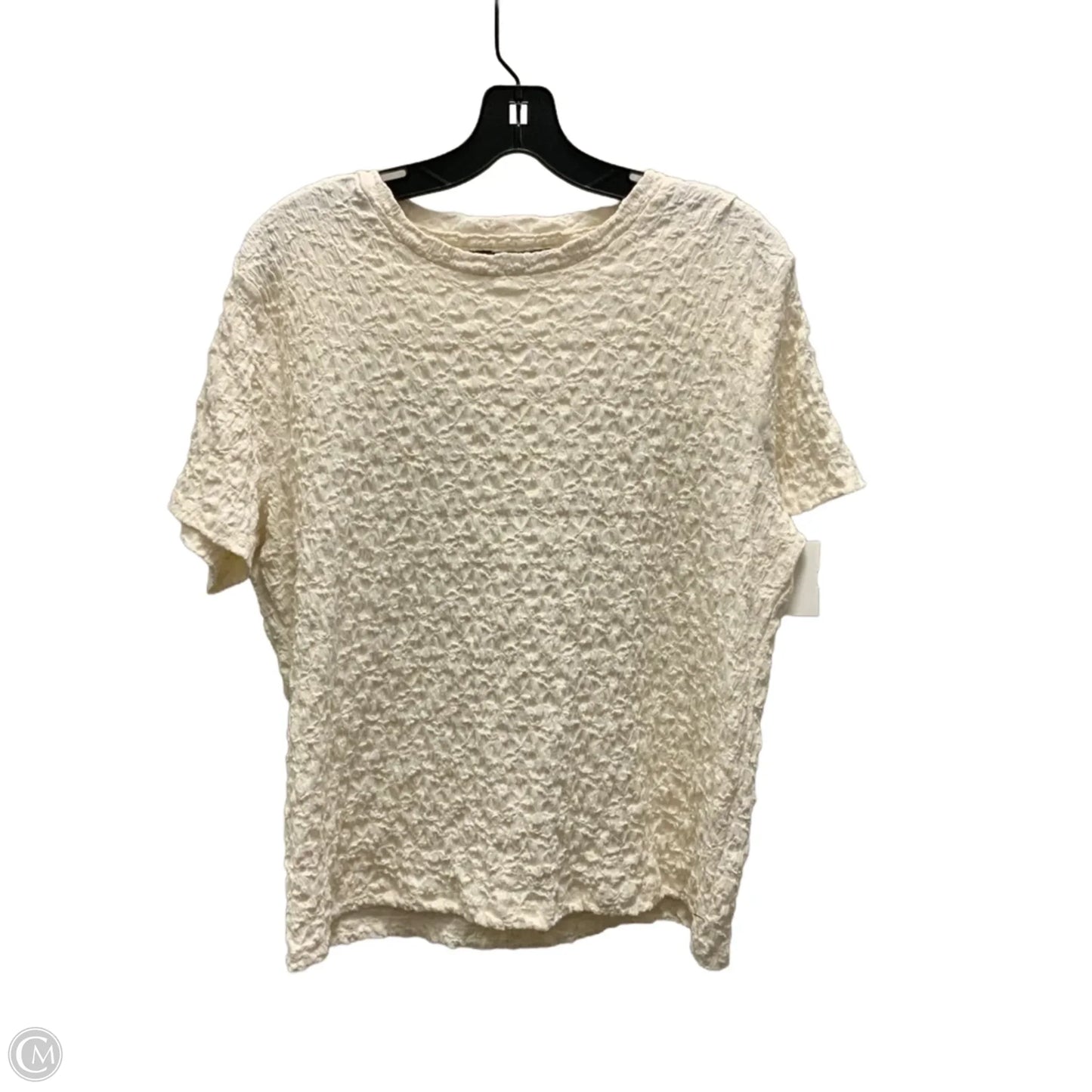 Top Short Sleeve Basic By Simply Vera In Cream, Size: Xl