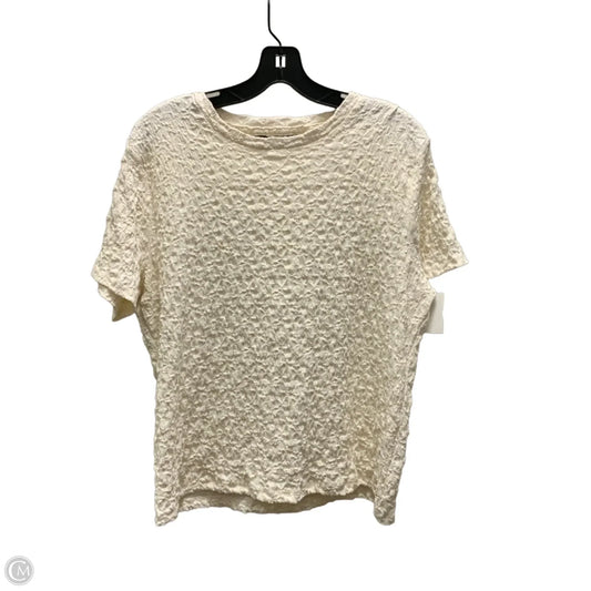 Top Short Sleeve Basic By Simply Vera In Cream, Size: Xl
