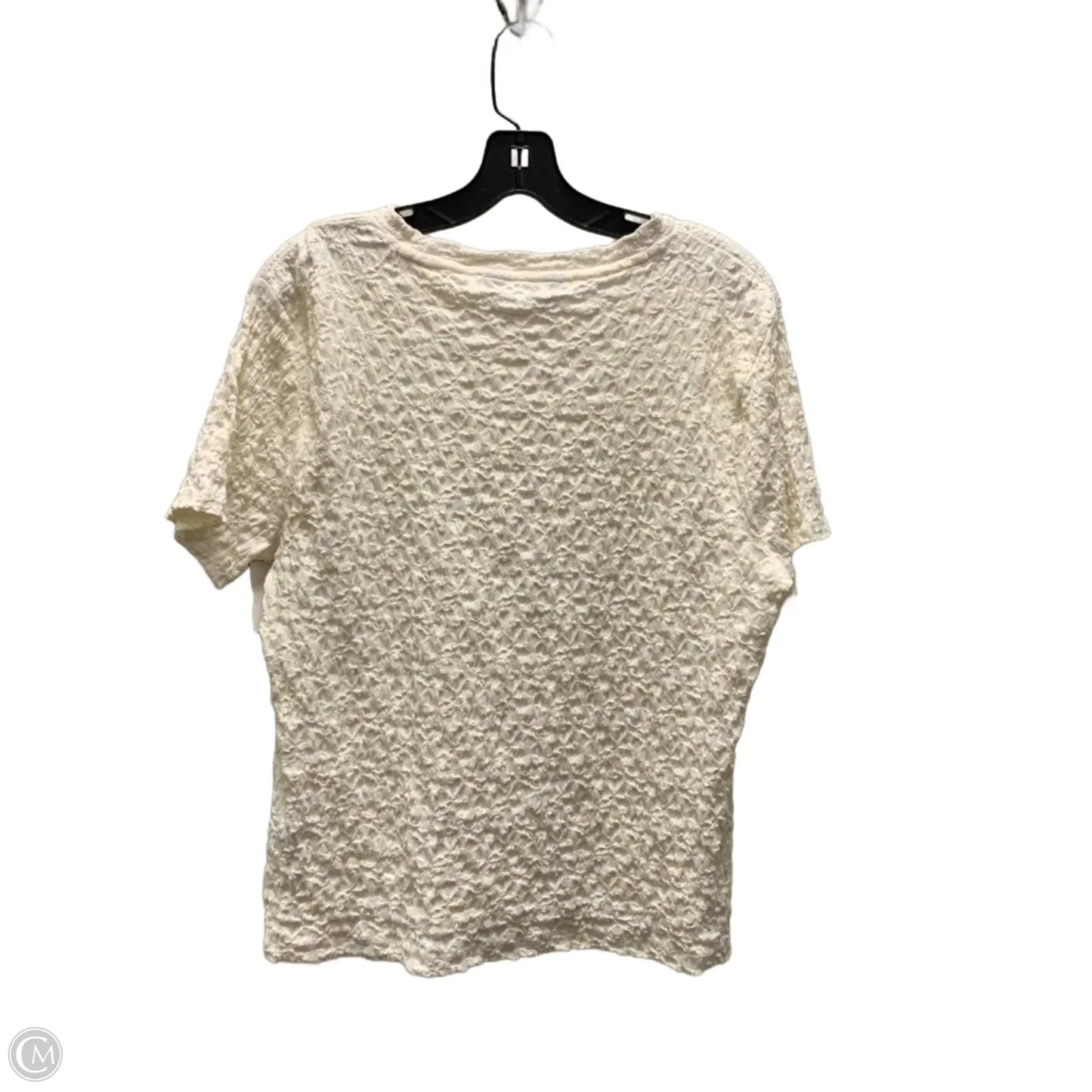 Top Short Sleeve Basic By Simply Vera In Cream, Size: Xl