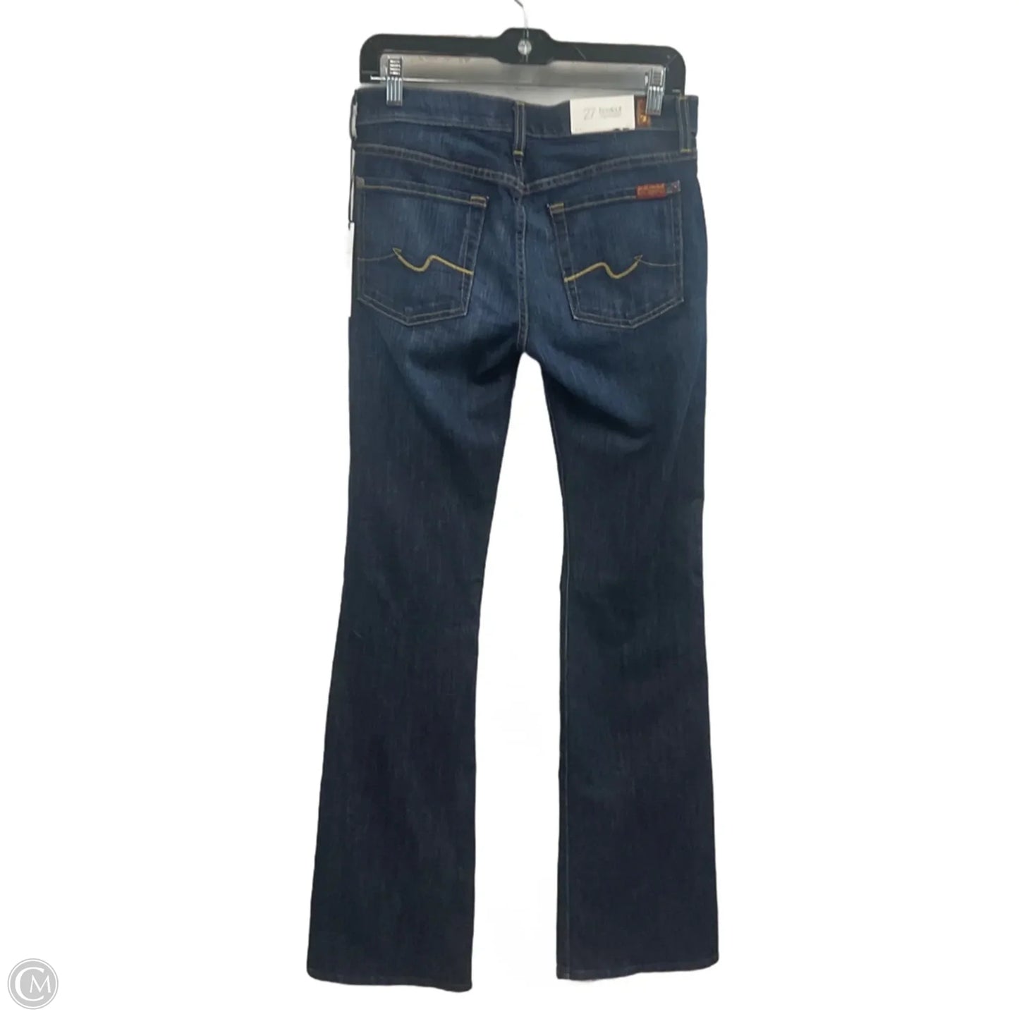 Jeans Boot Cut By 7 For All Mankind In Blue Denim, Size: 4