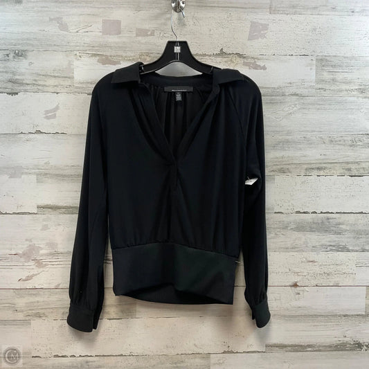 Top Long Sleeve By White House Black Market In Black, Size: Xs
