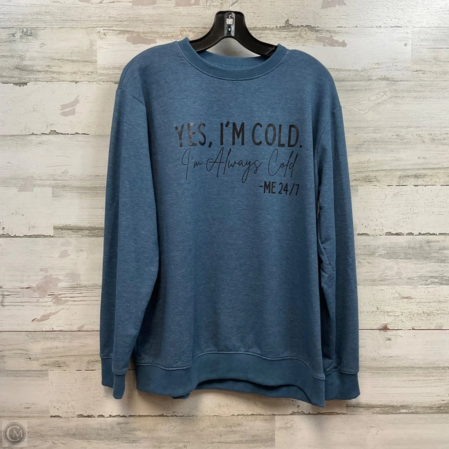 Sweatshirt Crewneck By Cmf In Blue, Size: L