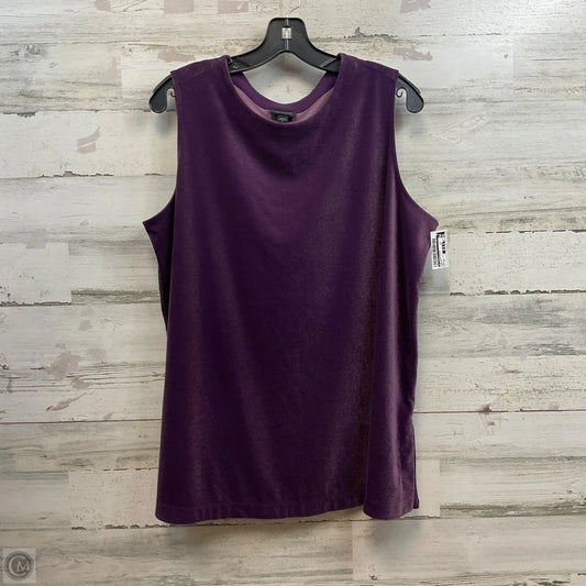 Top Sleeveless By J. Jill In Purple, Size: Xl