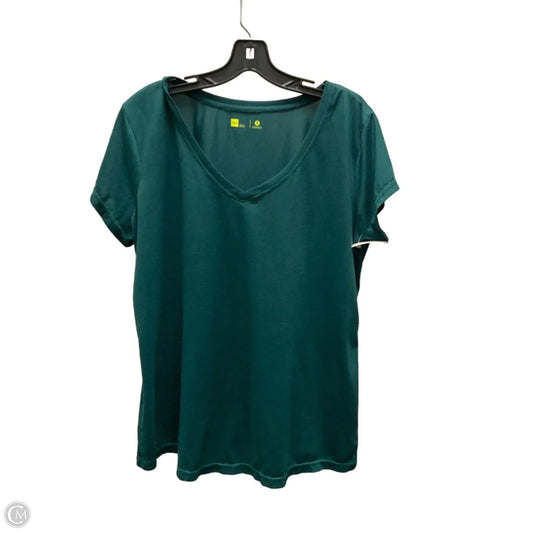 Top Short Sleeve Basic By Xersion In Green, Size: Xxl