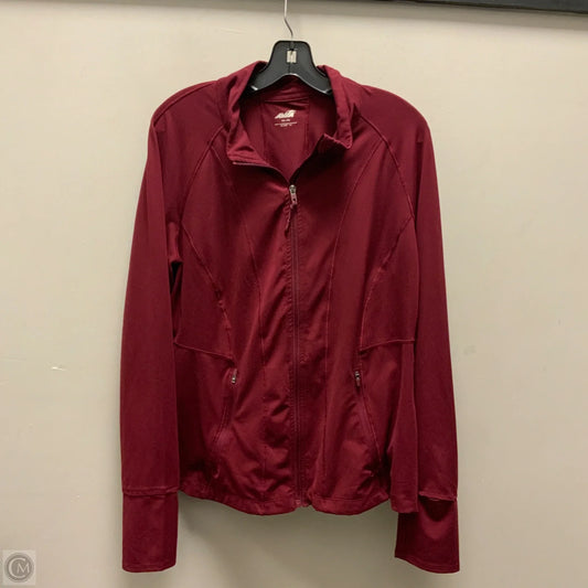 Athletic Jacket By Avia In Maroon, Size: 20