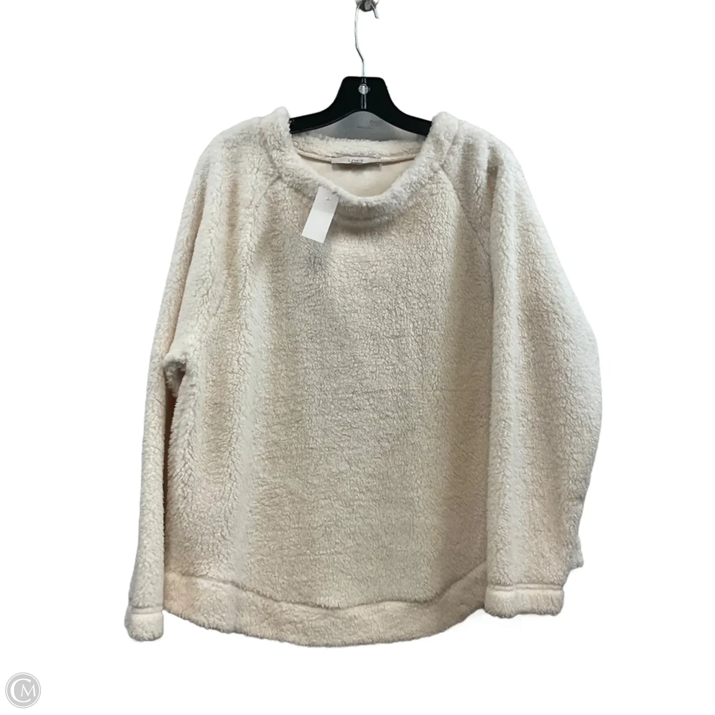 Top Long Sleeve By Loft In Cream, Size: Xl