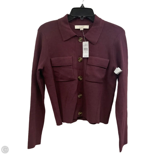 Top Long Sleeve By Loft In Maroon, Size: Xs
