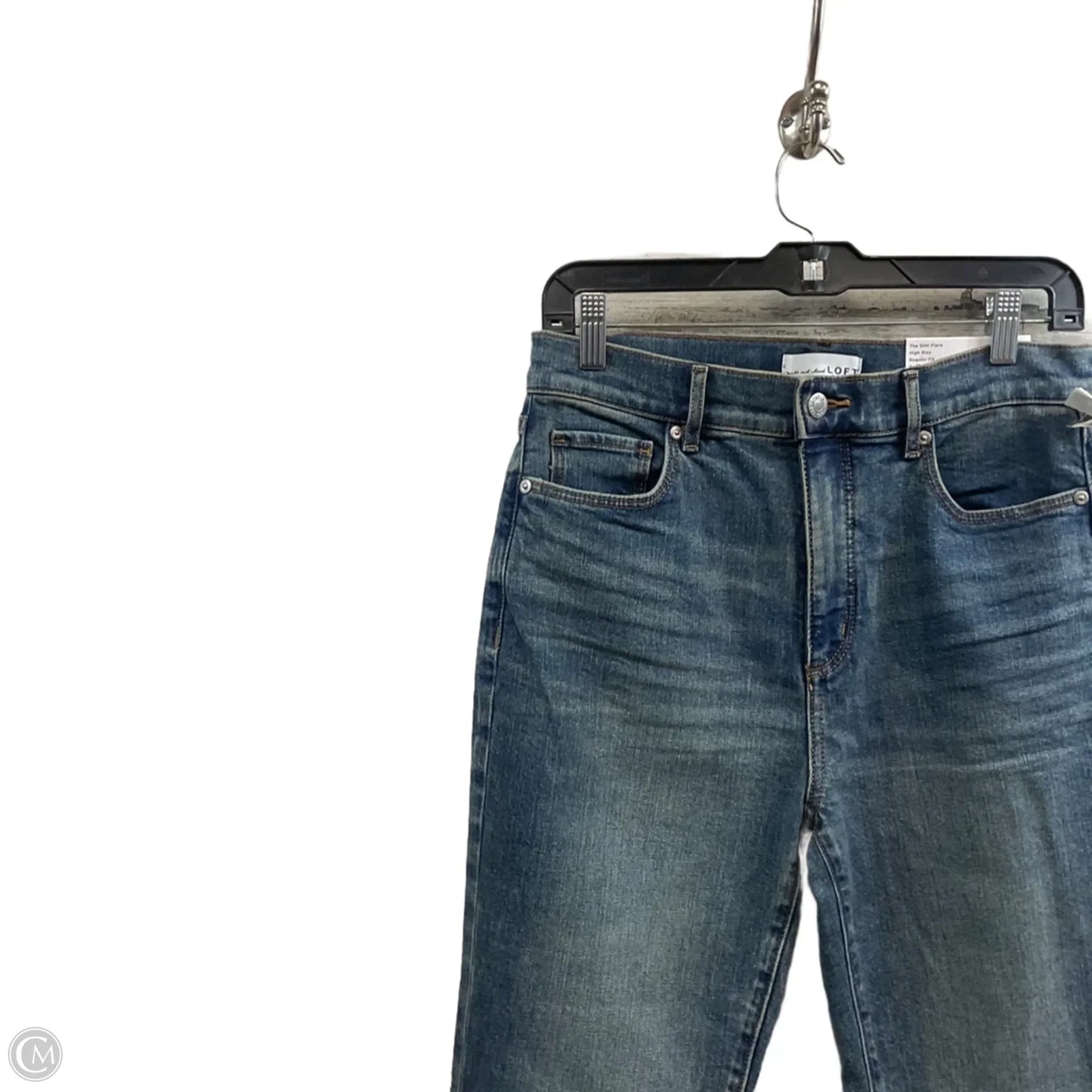 Jeans Flared By Loft In Blue Denim, Size: 4