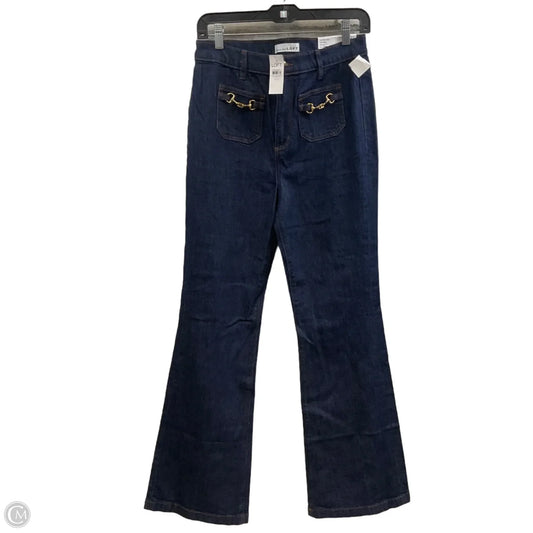 Jeans Flared By Loft In Blue Denim, Size: 4